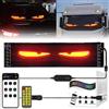 Rubu22a Occhi del diavolo LED impermeabile IP65 schermo morbido personalizzato 33,7 x 10,2 cm (L) per auto e camion