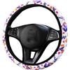 Duories Coprivolante Universale per Auto in Tessuto con Fiori Colorati - Antiscivolo, Assorbe Il Sudore, Accessorio da Donna, 37-38 Cm