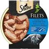 Sheba Filets per Gatti Pollo al Naturale con Tonno da Pesca Sostenibile Vaschetta 60g