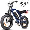 ESKUTE V202 Bicicletta Elettrica per Adulti, Fat Bike Elettrica 20X4.0 con Batteria Rimovibile 48V 20.8Ah, E-Bike All Terrain, 7 Velocità, Freni a Disco Meccanici