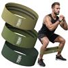 Tribe Fasce di resistenza in tessuto per allenamento - Bande per donne e uomini - Set di fasce di resistenza per allenamento - Fasce di resistenza per gambe
