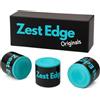 ZEST EDGE 3 gessetti da biliardo per stecche da biliardo - 3 gessi rotondi verdi per punte per stecca | Zest Edge, 3 gessetti per stecca da biliardo e biliardo, accessori per stecca da biliardo, regali per uomini e donne