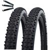 maxxi4you Set 2 pneumatici Schwalbe Smart Sam Addix Performance Line nero 54-507 (24 x 2,10) con leva per pneumatici maxxi4you
