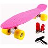 FunTomia Mini-Board, skateboard da 57 cm, con o senza LED sulle ruote, con carrello in alluminio e cuscinetti a sfera ABEC-9, colori vari, T-Tool,