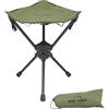 Ronyme Sgabello da Campeggio Girevole, Sgabello Pieghevole con treppiede, Comodo con Borsa per Il Trasporto, Sedia Triangolare per Campeggio, Pesca, Patio, Verde