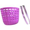 F Fityle Cestino per Bicicletta per Bambini con Cinghie, Organizer per Cestino Anteriore, Portapacchi per Bici Pieghevole, Bambini, Spesa, Rosa Scuro