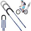 BYZESTY Maniglia per Allenamento Bici, Barra di Spinta per Equilibrio, Asta di Supporto per Bicicletta per Bambini, Arra Genitore, Maniglia di Spinta di Sicurezza, Barra di Spinta per Equilibrio(Blu)