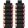 Gexgune Striscia porta cartucce tattica da caccia con gancio e passante, 6 colpi, con retro adesivo per calibro 12 (1PCS)
