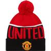 New Era Berretto Sportivo da Adulto, Lavorato a Maglia, Manchester United FC, Nero, Nero, Etichettalia Unica