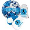 Generico Pallone con i colori della tua squadra del cuore Napoli calcio + un portamerenda doppio scomparto e una sacca in nylon entrambi personalizzati regalo tifoso scuola pranzo asilo forza azzurri