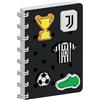 JUVENTUS Seven Juventus Quaderno ad Anelli in formato A5, Nero, Copertina Personalizzabile con Patch Seven Juventus, Quaderno Scuola e Tempo Libero, Ragazzo e Ragazza