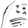 SHARROW Tiro con L'Arco Takedown Arco Longbow 60 Pollici Arco Ricurvo Arco da Caccia Tradizionale Arco Lungo 25-60lbs Archi Ricurvi per Adulti (50lbs, Mano Destra)