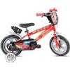 Denver Bike Bicicletta Bambino 12 Pollici Licensed Cars, 2-4 Anni, Rotelle Removibili, Freno Anteriore Caliper, Telaio Acciaio, Ruote EVA Antiforatura, Borraccia e Scudo