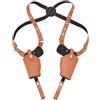 NBEADS Fondina Da Spalla, Fondina per Pistola Verticale Regolabile Fondina per Trasporto Nascosto In Pelle PU Fondina per Mano Destra Sinistra Universale, Sella Marrone, 124x18cm