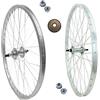 MADICKS Coppia Ruote Bicicletta 28" x 1.75 Anteriore e Posteriore con Ruota Libera 7 Velocità - Cerchi City Bike/Olanda Alluminio/Acciaio - Attacco Standard con Dadi e Flap Inclusi