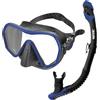 SEAC bis Ajna, Set Maschera Frameless e Snorkel di Alta qualità per Immersioni Subacquee Unisex-Adult, Blu, Standard