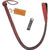 Bantoro Crafts Frusta da 3 Piedi / 0,90 Metri Frusta in Pelle di Vacchetta 16 trecce Frusta a Due Code con pagaia Frusta equestre Intrecciata Coda di Drago Flogger Frustino da Equitazione