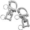 TOYANDONA 2pezzi Cinghia Sgancio Rapido in Acciaio Inox Drizza Cinghia Girevole per Barche a Vela per Sartiame Marino Acciaio Inossidabile Resistente per Vela e Navigazione