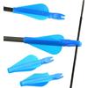 SHARROW 50 Pezzi Tiro con L'Arco Siamesi Cocca Freccia e Penne in Plastica 2,5 Pollici Alette per Fai da Te OD 8Mm Legno bambù Fibra di Vetro Carbonio Freccia Arco Accessori da Caccia (Blu)