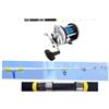 generico Kit Traina Pesca Tonno Dentice Ricciola Canna 15-50 Lbs Anelli Acid Sistem Mulinello Rotante Mare JD TROLLING 500