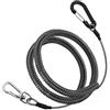 SageFurned Cordino retrattile a spirale per pesca, filo di sicurezza a spirale con chiusura a moschettone, cuscinetto di carico 25 kg, TPU+filo di acciaio, estensione da 150 cm, per accessori per