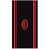 A.C. Milan Telo in Microfibra, Rosso/Nero, 90x170