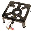 SikuroTech FORNELLONE 30402 A Gas con 4 Gambe 400x400mm e TERMOCOPPIA E ACCENSIONE con Pulsante