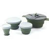 Generic Hanzete Set di pentole pieghevoli portatile Set di pentole pieghevoli Set di pentole da campeggio all'aperto Set compatto