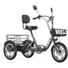 cysum Electric Tricycle Adulti, Bicicletta Elettrica a Tre Ruote, Triciclo Elettrico Pieghevole, Elettrica Bicicletta Con 3 Ruote, 16*2.3 Veicolo Elettrico 48V 1056Wh Batteria, Chilometraggio 150km