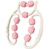 perfk 9 Ruote Muscoli Rullo Braccio Gamba Massaggiatore Dispositivo Portatile per Tubo da Stufa Circolare Portatile Morsetto Gamba Rullo massaggiatore, Rosa