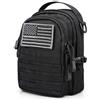 WYNEX Borsa tattica Molle piccola, EDC Utility Pouch Tactical Tool Pouch Bag Compact Multiuso Marsupio Include Toppa Bandiera, Mini Design di 3 Giorni Assalto Zaino