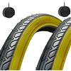 Deestone EBA28PAD 2 COPERTONI NEROPARA + 2 CAMERE d'Aria per Bicicletta Bici City Bike Trekking 700 X 28 1 5/8 1/8 (28-622)