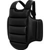 SM SunniMix Taekwondo Protector Vest Rib Equipment Karate per Kickboxing Muay Thai, Nero S