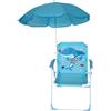 SZLIFE Sedie da Spiaggia per Bambini Protezione Solare con Sedile da Campeggio per i posti a Sedere per Esterni di Ombrello Park, Blu