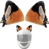 KORKUS 2 pezzi casco orecchie di gatto peluche casco corna casco accessori abbellimenti per bicicletta moto superfici lisce stile 1