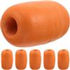 TOGEVAL Boa Galleggiante Ovale in PVC Arancione per Pesca Marina, 6 Pezzi Resistenza UV e Alta visibilità, Accessorio per Corde da Pesca e Reti su Pontili e Ancoraggi Sci