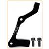 Bebykilemi Adattatore per rotore freno a disco anteriore e posteriore IS Mount 180/203 mm, convertitore pinza in lega di alluminio aeronautico, compatibile con Shimano, nero e verde, per mountain road (E nero)