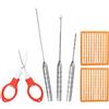 Milepetus Set 6 in 1 per pesca, con aghi da pesca e stopper per esche, per pesca carpa