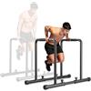 YOLEO Parallele Fitness Calisthenics Regolabile, Barra Parallele Dip, Regolabile in Altezza e Larghezza, Acciaio, Nero