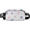 Generic Marsupio da donna con impronte di cane viola, marsupio impermeabile floreale a tracolla, impronte di cane viola, 20,3 x 13,5 x 5,8 cm, divertente carino, impronte di cane viola, 20,3 x 13,5 x 5,8 cm