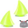 KORKUS 1 paio di mini corna di mucca casco corna casco accessori casco decorazione per bicicletta sci moto snowboard casco verde