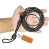 Bantoro Crafts Mini frustino in pelle, lunghezza 91 cm, 8 trecce, in pelle intrecciata, formato tascabile, con frusta per crepe, colore nero