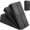 Generic Blocchi a cuneo per squat, 3 pezzi, tavola inclinata regolabile e barella per polpacci in schiuma per stretching, estensore gamba (nero)