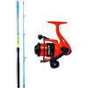 kolpo combo da pesca fondo spinning carpa luccio storione siluro con canna due sezioni + mulinello e filo