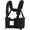 SIANKO Borsa portaoggetti tattica da petto, grande capacità, organizer per airsoft, paintball, militare, multifunzione, con sistema Molle di espansione (petto rig/nero)
