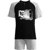 JUVENTUS Pigiama Corto Maglia Manica Corta + Pantaloncini Juventus FC Prodotto Ufficiale Juve Uomo Adulto (Bianco, L)