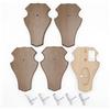 Generisch 5 cartelli per trofeo REH con 1 scomparto in pino con 5 clip per orecchie, AF 21 x 13 cm