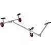 SUPROD Carrello alaggio Pieghevole per Piccole imbarcazioni e gommoni Optimist rimorchio a Mano Carrello per Barca TR200-L, PU, Ø 200 mm, Nero/Rosso