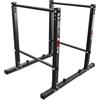 K-Sport - Stazione per affondi, con barre parallele, per piegamenti in verticale, attrezzo stabile e regolabile, per esercizi e fitness, per la palestra in casa