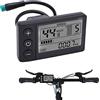 OKJHFD Display LCD per Bici Elettrica S866, Display LCD per Bici Elettrica 24V 36V 48V Pannello di Controllo Display LCD Elettrico Impermeabile per Manubrio da 22,2 Mm/0,9 Pollici